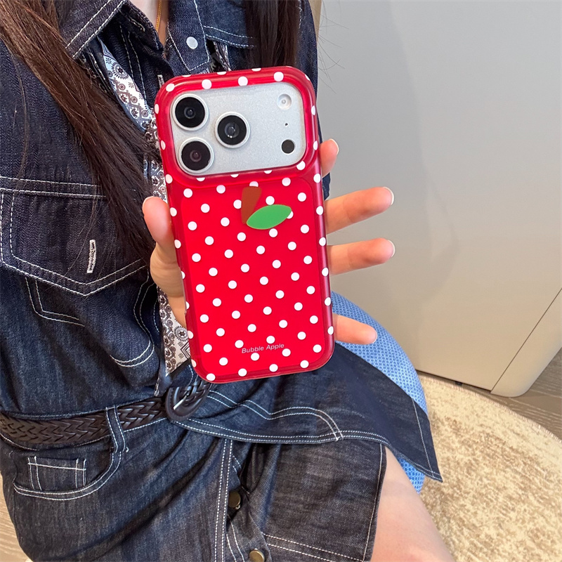 Phone Cases Redbubble - Capa de Silicone Vermelha com Bolinhas