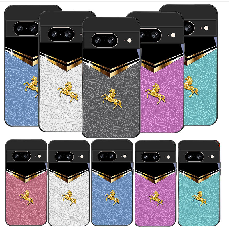 Phone Cases Horse - Capa de Telefone em Vidro Preto