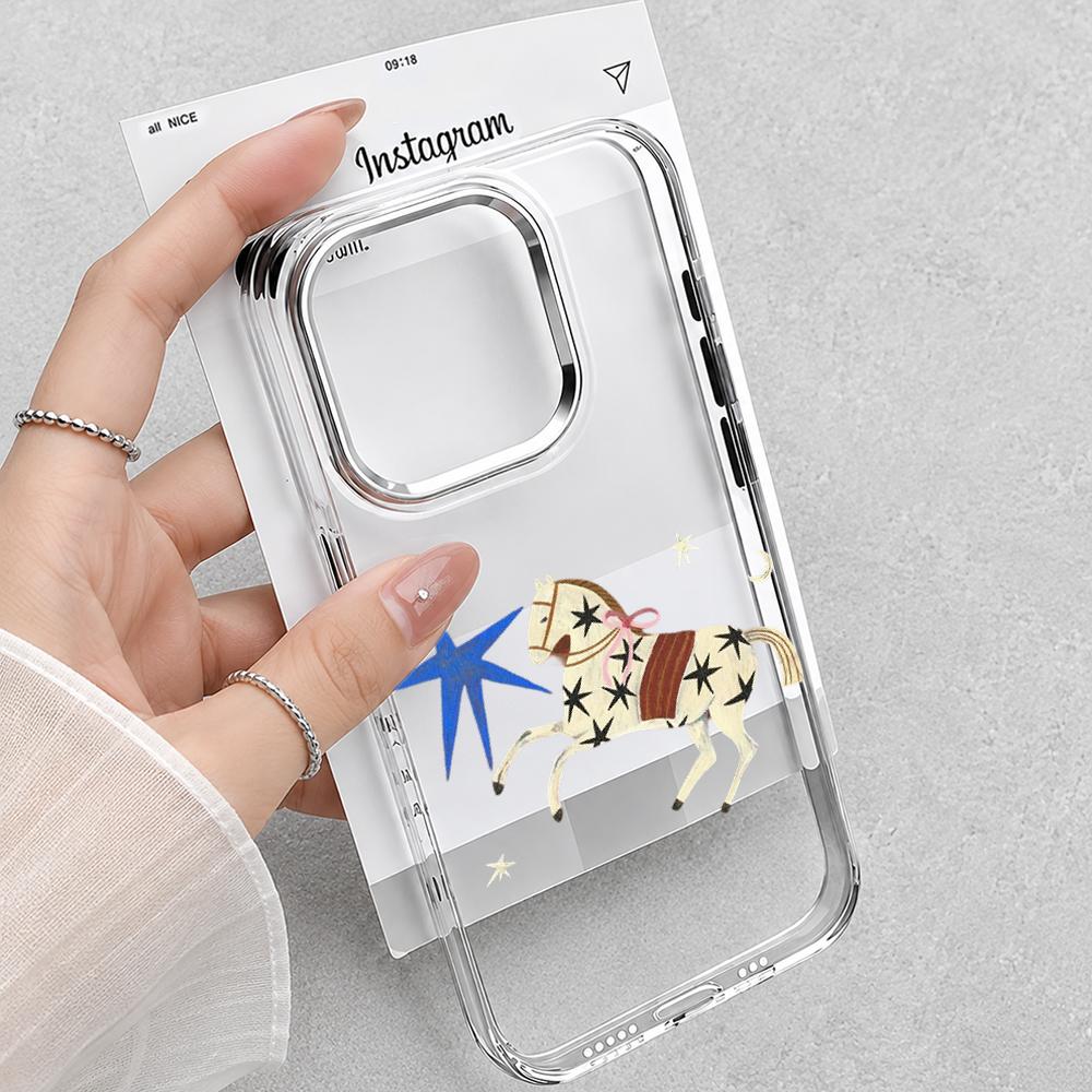 Phone Cases Horse - Capa de Celular HD Transparente Antichoque