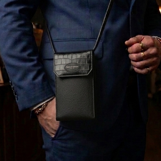 Phone Cases Wholesale - Bolsa Transversal de Couro Pebble Genuíno