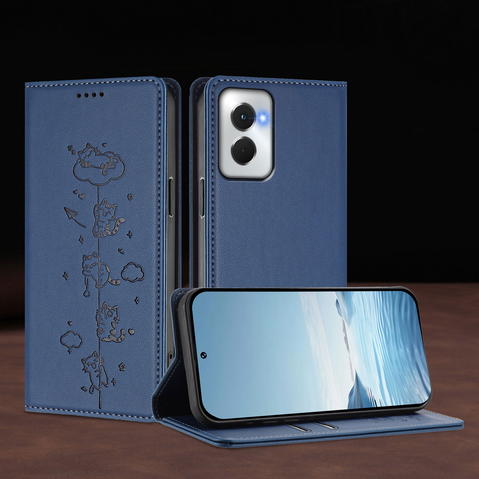 Phone Cases Moto G 2025 - Capa Protetora Magnética de Couro Flip
