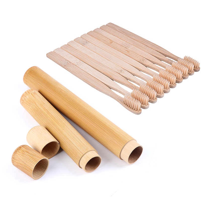 Biodegradable Eco Case - Escova de dentes de bambu ecológica,