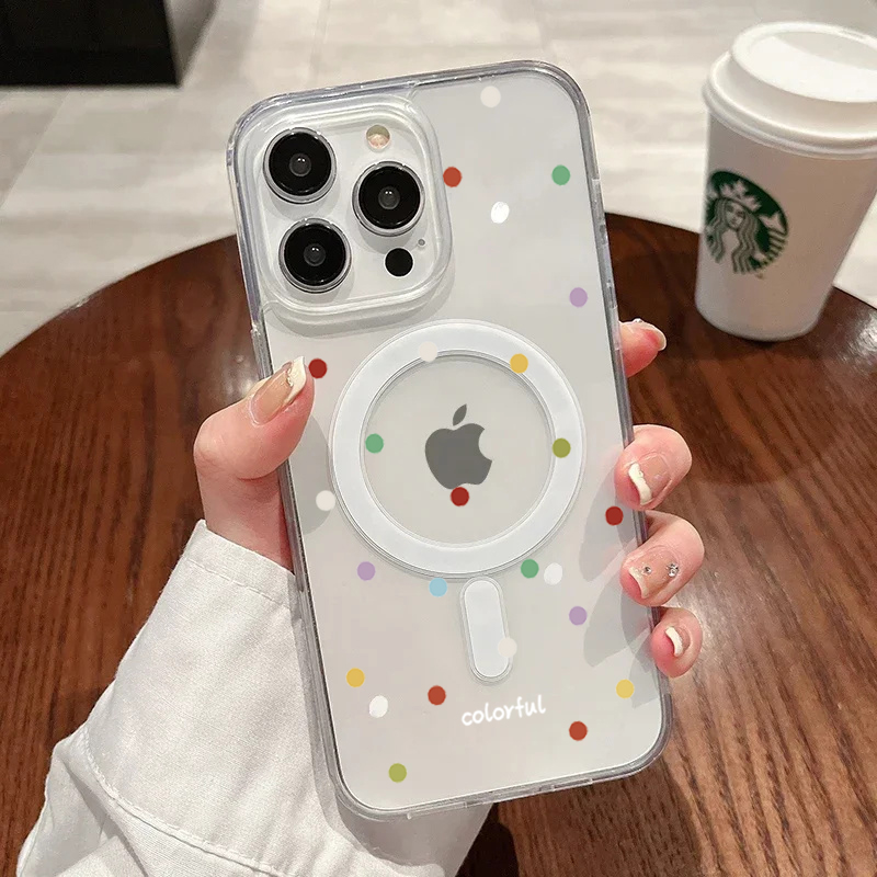 Phone Cases Korean - Ins coreano criativo colorido onda pontos