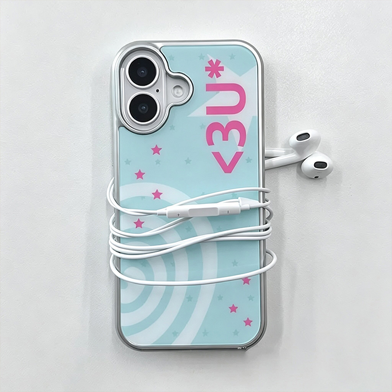 Phone Cases Blue - Capa de Celular Y2K Criativa Azul
