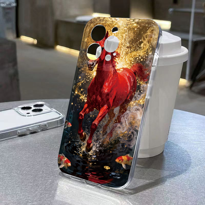Capa de Silicone Dourada com D - Phone Cases Horse avaliação e preço