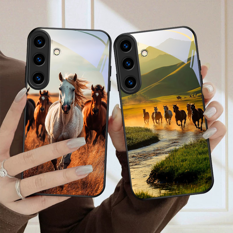 Capa de Telefone de Vidro Pret - Phone Cases Horse avaliação e preço