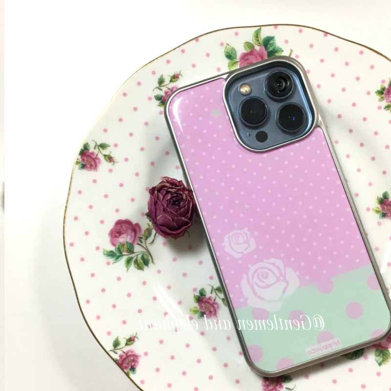 Capa de Celular Rosa com Estam - Phone Cases Korean avaliação e preço